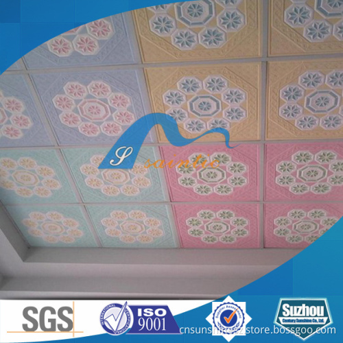Glass Fiber Reinforced Colorful Gypsum Ceiling Tile